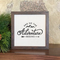 And so the Adventure Begins - Framed Sign