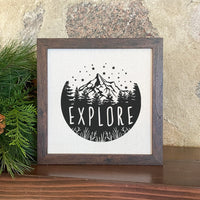 Explore - Framed Sign