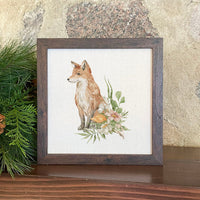 Floral Fox - Framed Sign