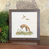 Watercolor Fox Scene - Framed Sign