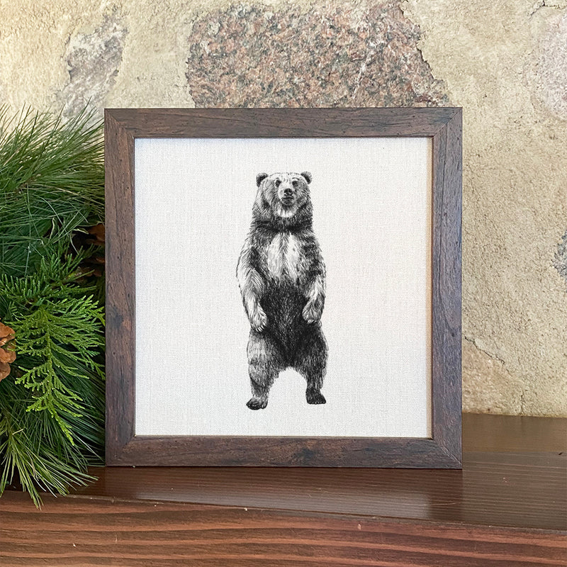 Standing Bear Sketch - Framed Sign