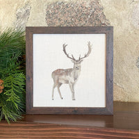 Watercolor Buck - Framed Sign