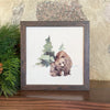 Watercolor Bear Scene - Framed Sign