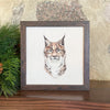 Watercolor Lynx - Framed Sign