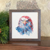 Watercolor Patriotic Eagle - Framed Sign