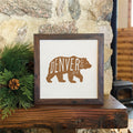 Vintage Bear Logomark - Custom Framed Sign
