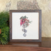 Poinsettia Bells - Framed Sign