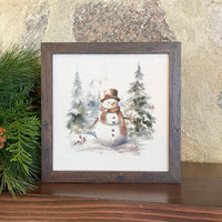 Forest Snowman - Framed Sign