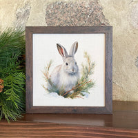 Winter Rabbit - Framed Sign