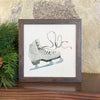 Watercolor Ice Skate - Framed Sign