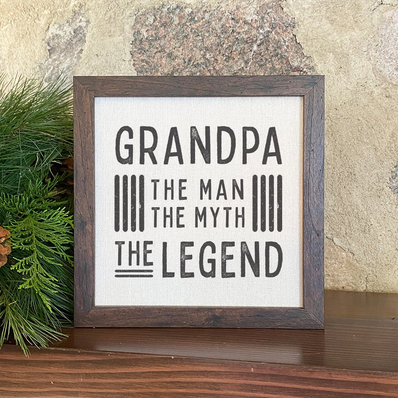 Grandpa / Father The Legend - Framed Sign