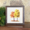 Watercolor Fall Trees (Pair) - Framed Sign