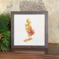 Watercolor Fall Trees (Group) - Framed Sign