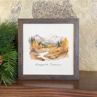 Autumn Mountain Scene Custom - Framed Sign