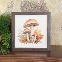 Fall Forest Mushrooms - Framed Sign