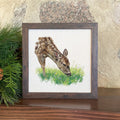 Doe in Spring Meadow - Oil Paint - Framed Sign