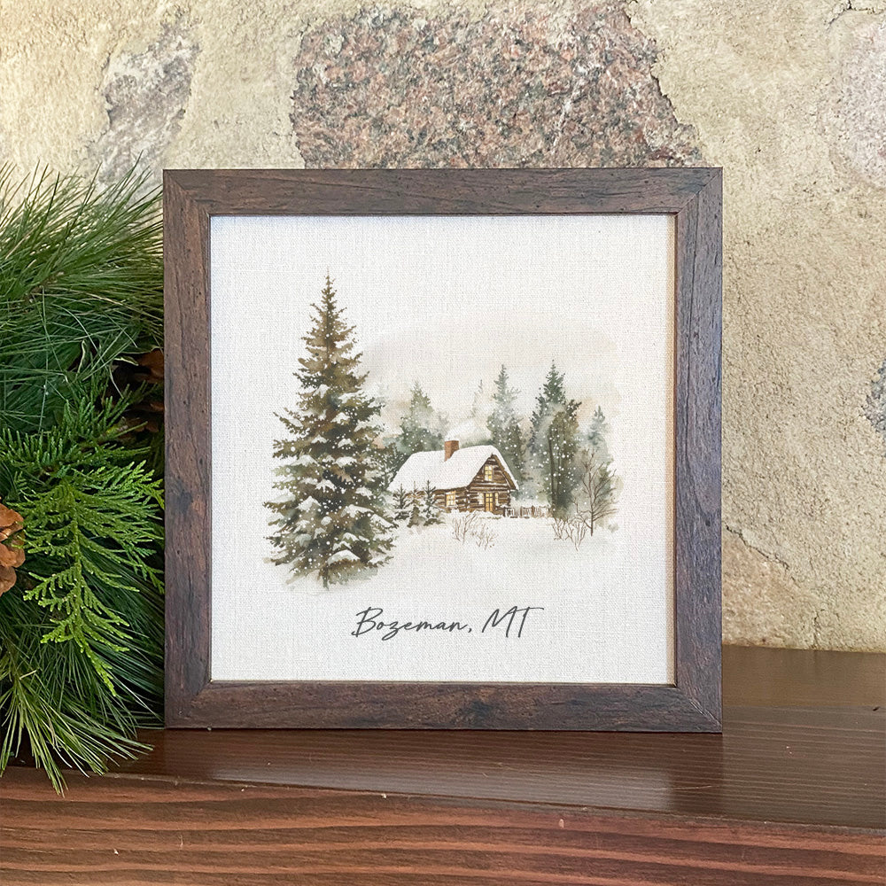 Winter Retreat - Custom Framed Sign