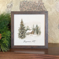 Winter Retreat - Custom Framed Sign