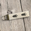 Tree Stamp - Canvas Key Fob