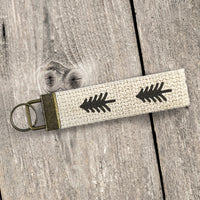 Tree Stamp - Canvas Key Fob