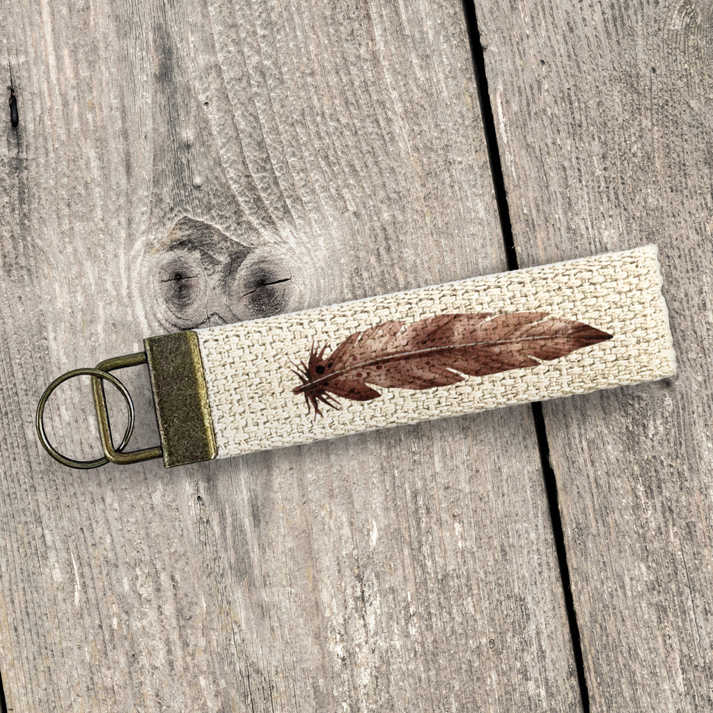 Feather - Canvas Key Fob