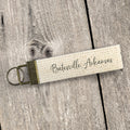 Script City, State - Custom Canvas Key Fob