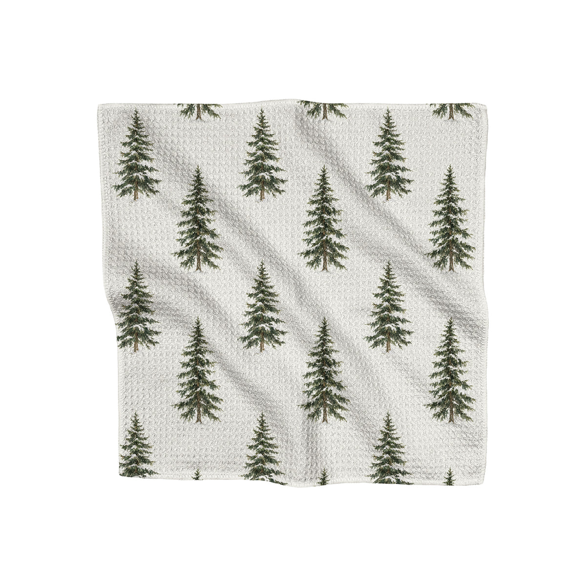 Winter Evergreen - Waffle Weave Washcloth