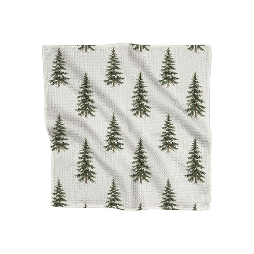 Winter Evergreen - Waffle Weave Washcloth