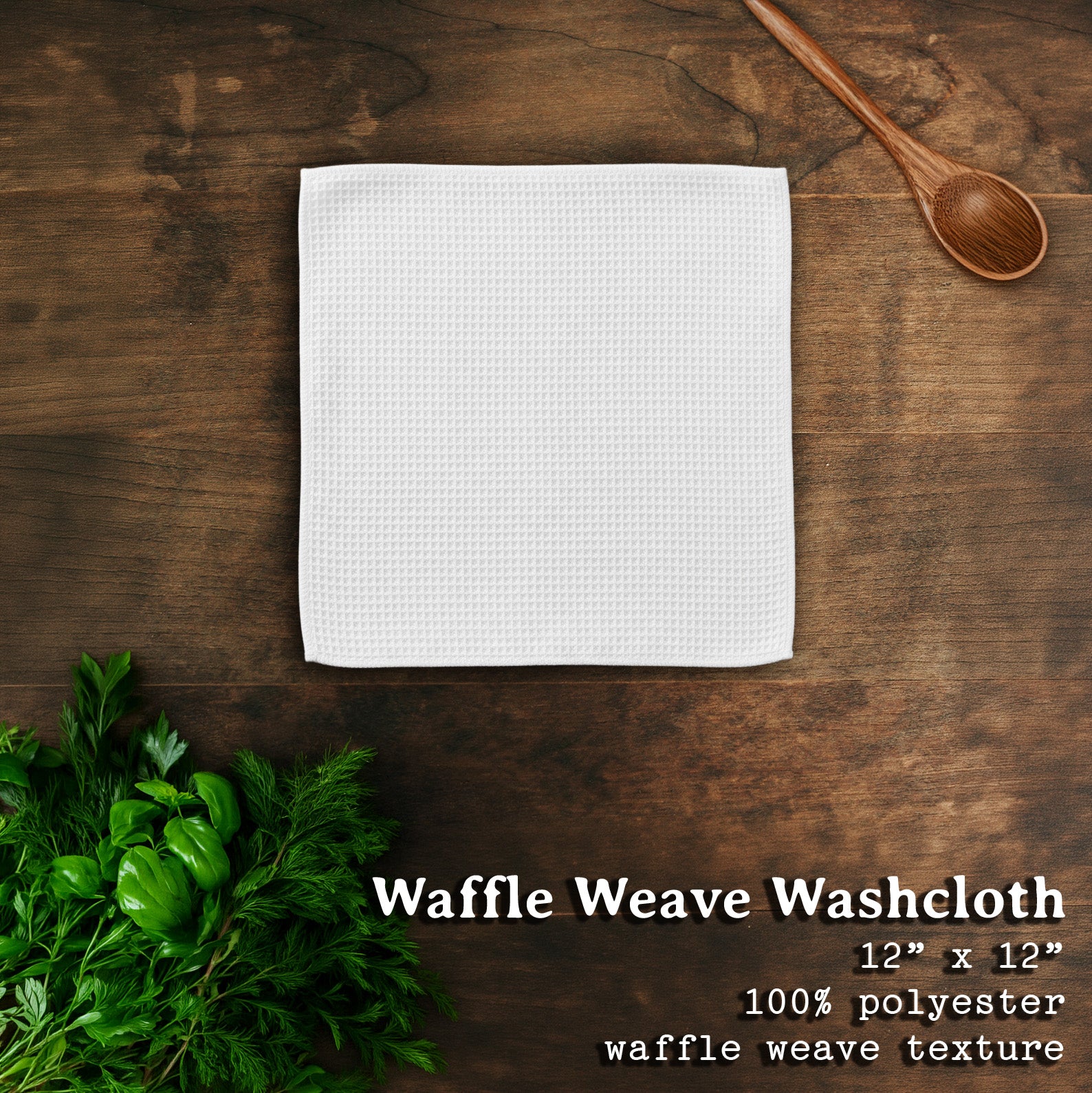 At Home Amoung Trees - Custom Waffle Weave Washcloth