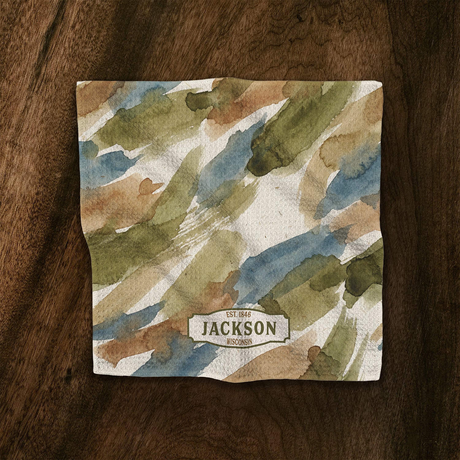 Watercolor Camoflauge - Custom Waffle Weave Washcloth