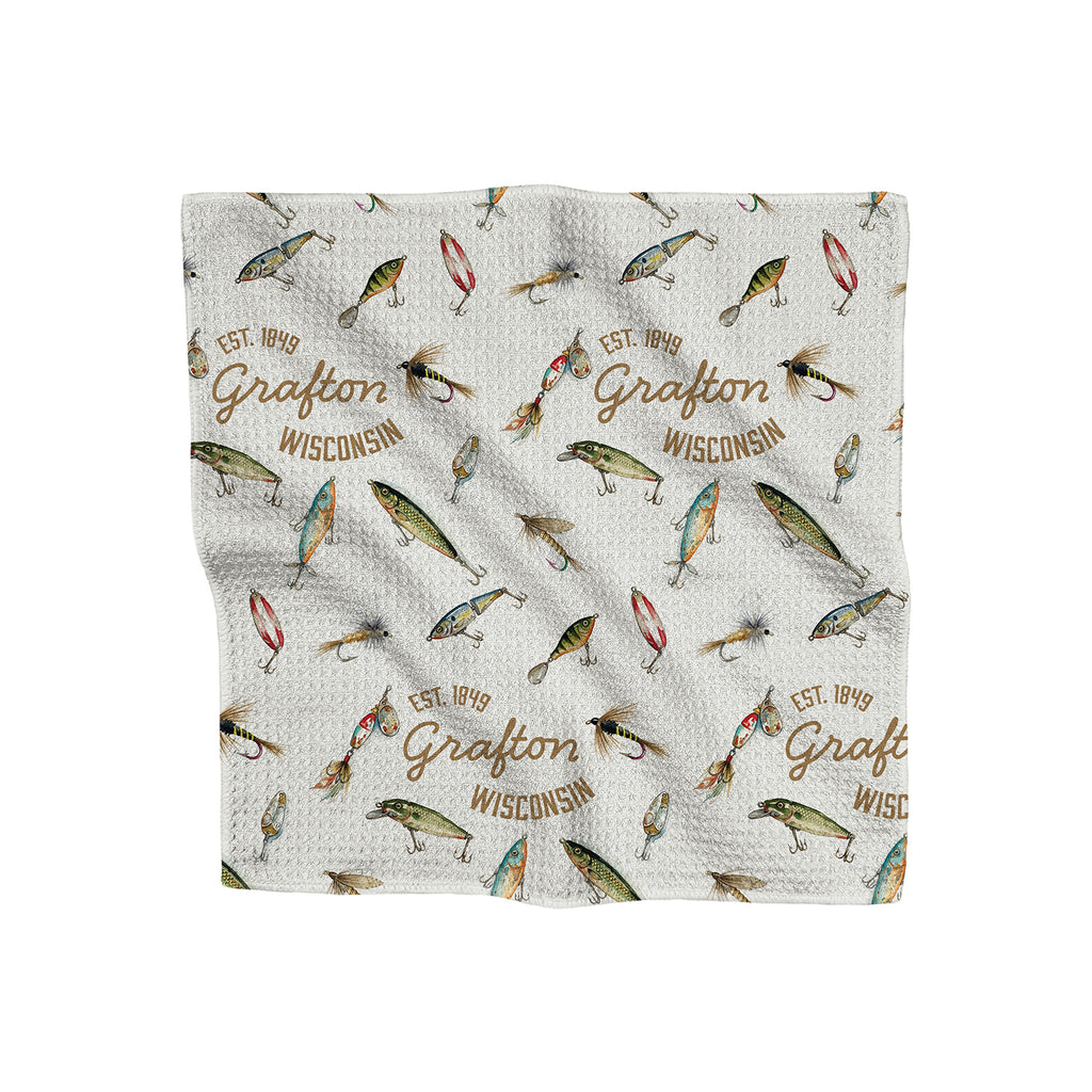 Fishing Lures - Custom Waffle Weave Washcloth