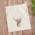 Cardinal Crown - Customizable Cotton Cinch Bag