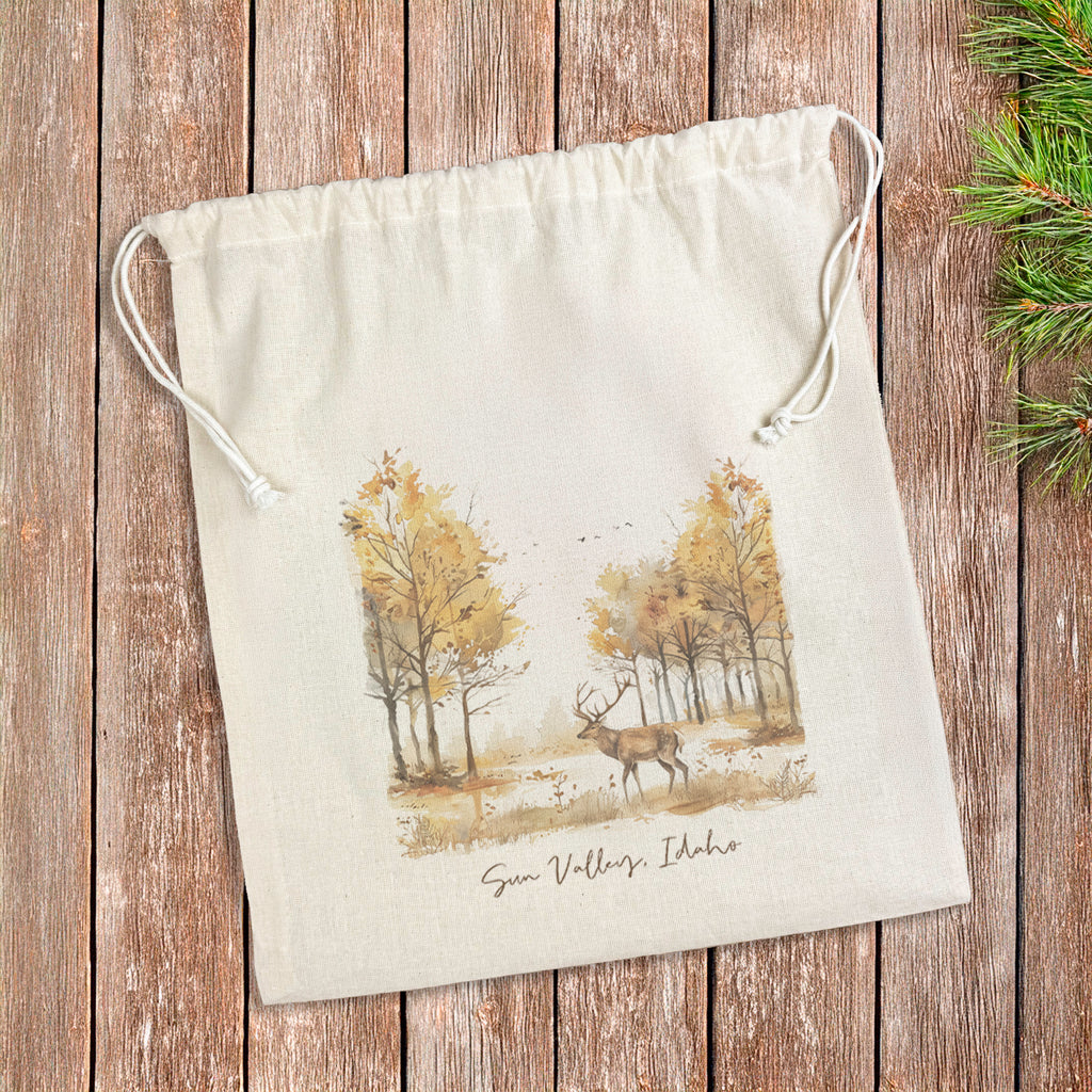 Early Fall Buck - Custom Cotton Cinch Bag