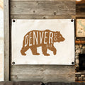 Vintage Bear Logomark - Custom Canvas Wall Hanging