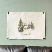 Winter Retreat - Custom Canvas Wall Hanging