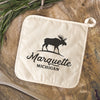 Moose Silhouette w/ City, State - Cotton Pot Holder