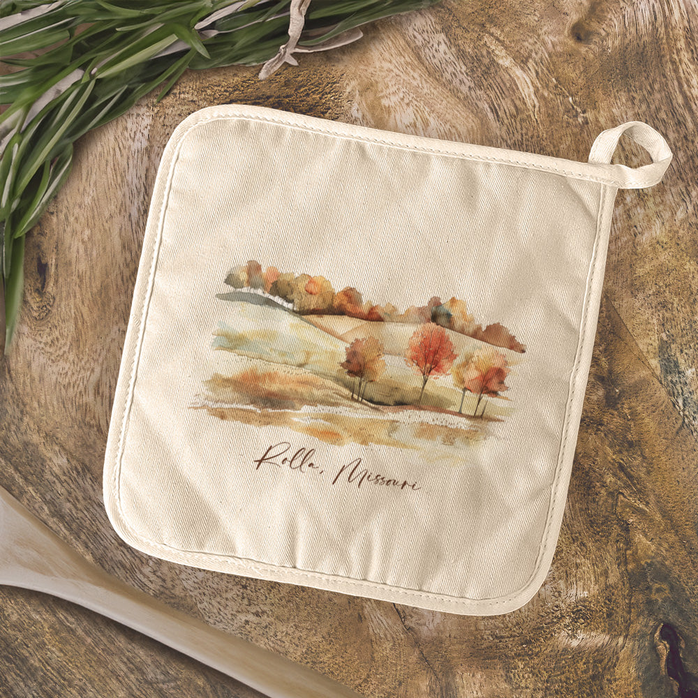 Fall Rolling Hills - Custom Cotton Pot Holder