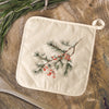 Rustic Frosted Pine and Berry - Customizable Cotton Pot Holder