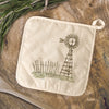 Watercolor Weathervane Scene - Cotton Pot Holder