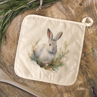 Winter Rabbit - Cotton Pot Holder