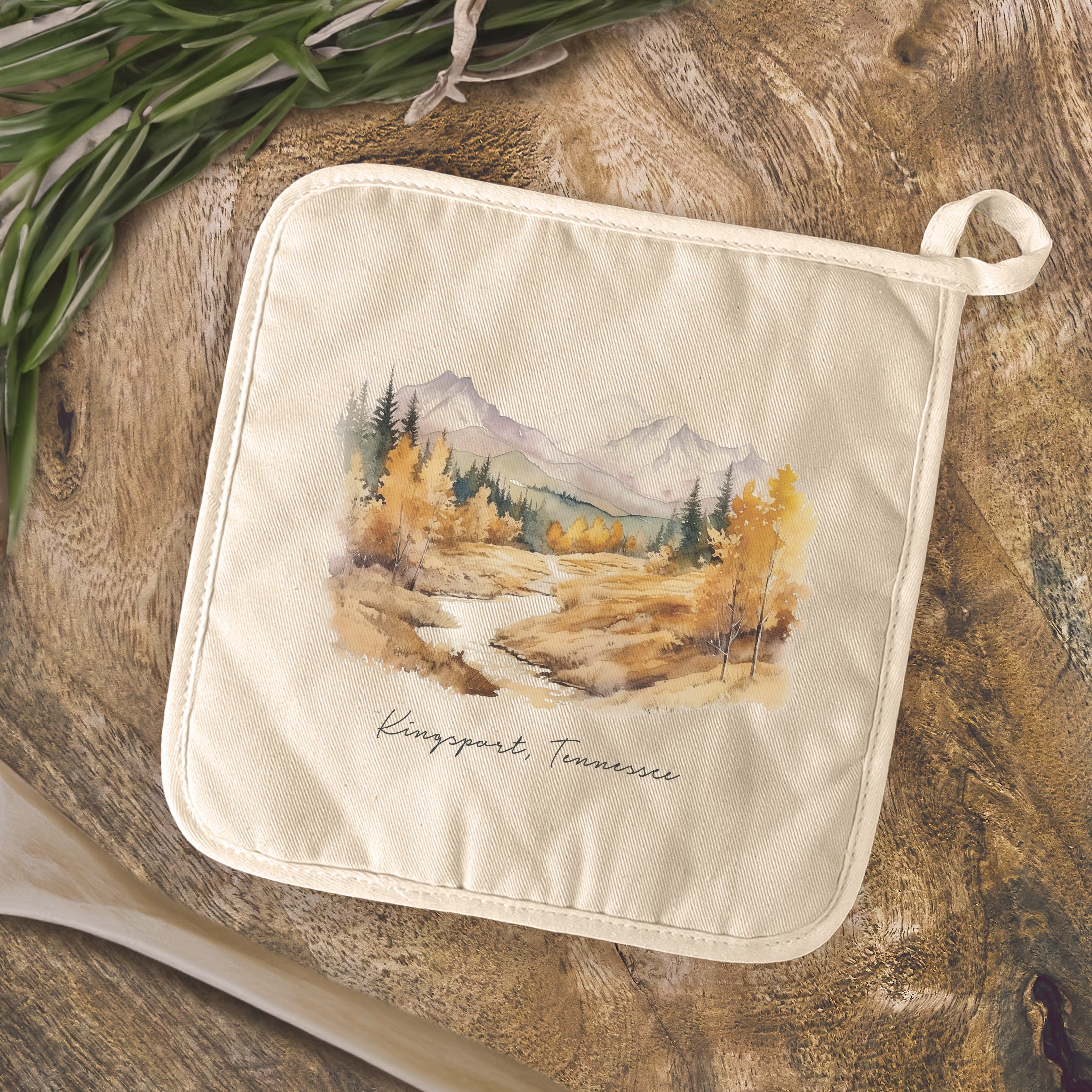 Autumn Mountain Scene - Custom Cotton Pot Holder