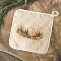 Warm Watercolor Mountains - Customizable Cotton Pot Holder