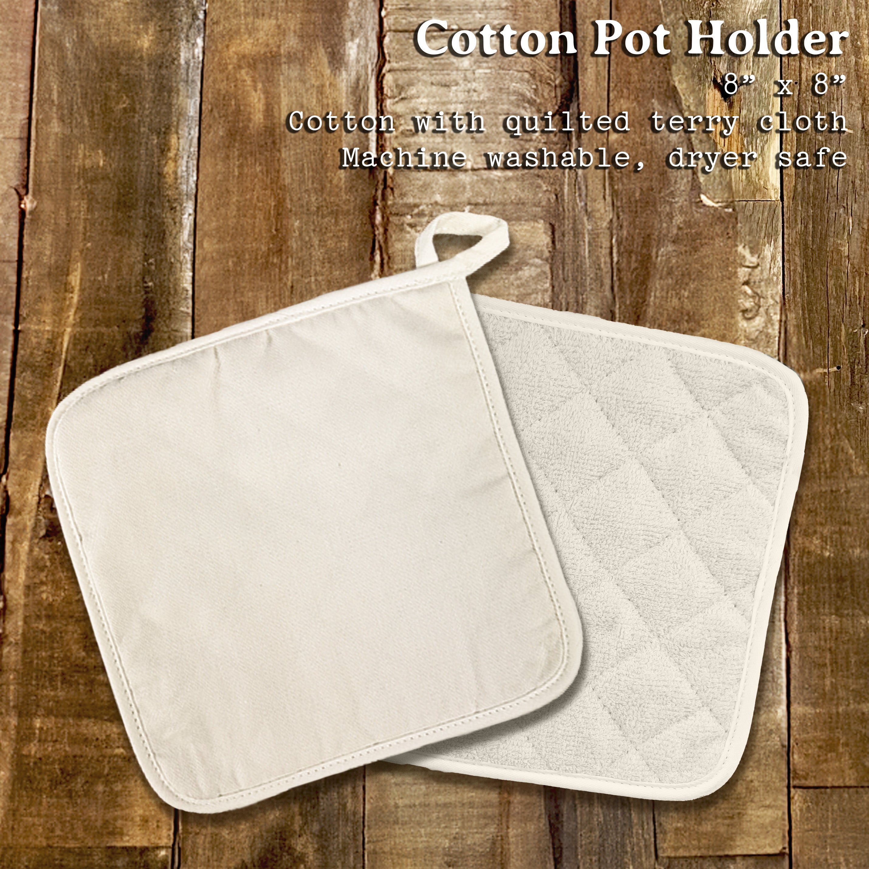 Western Zip Code w/ City State - Custom Cotton Pot Holder