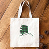 Green Plaid State - Canvas Tote Bag