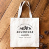 Adventure Awaits w/ City, State - Canvas Tote Bag