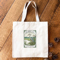 Vintage Blue Heron Tea Tin - Custom Canvas Tote Bag