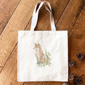 Floral Fox - Customizable Canvas Tote Bag