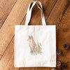 Floral Fox - Canvas Tote Bag