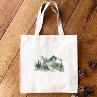 Misty Green Mountains - Canvas Tote Bag