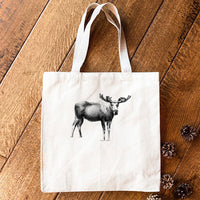 Moose Sketch - Canvas Tote Bag